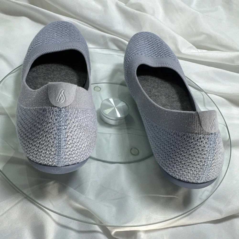 Allbirds Tree Breezers Women's Knit Ballet Flats Size 8 Mist Gray - Picture 5 of 7